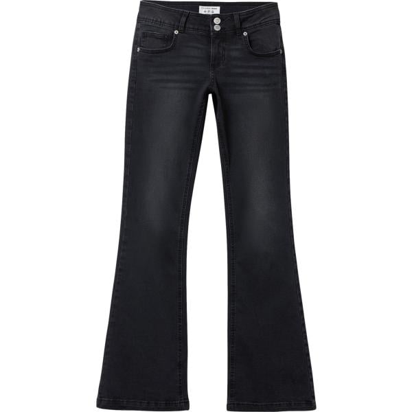 jeans a zampa Terranova nero tinta unita