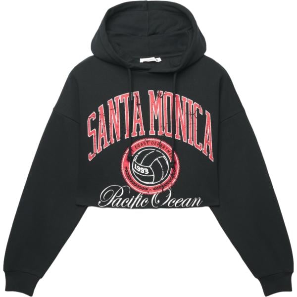 felpe con cappuccio Terranova nero con stampe