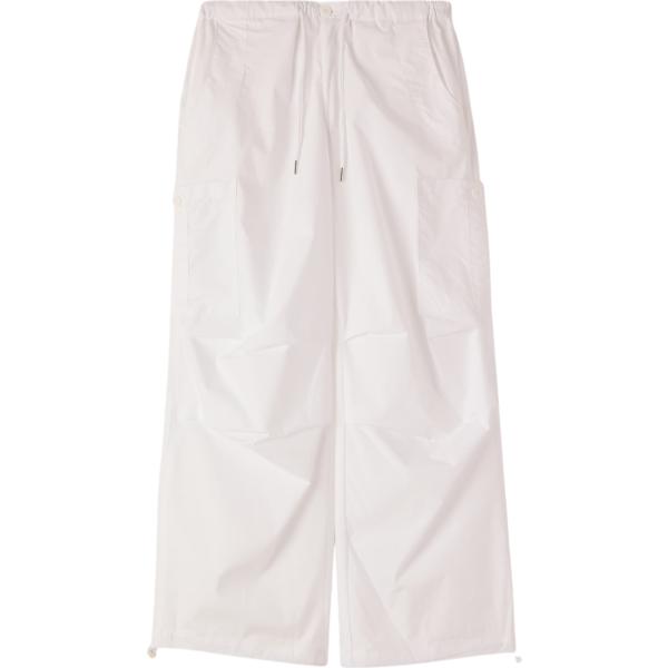 pantaloni cargo Terranova bianco tinta unita