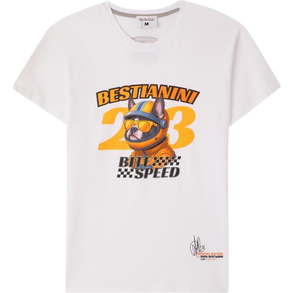 t-shirt Terranova bianco con stampe