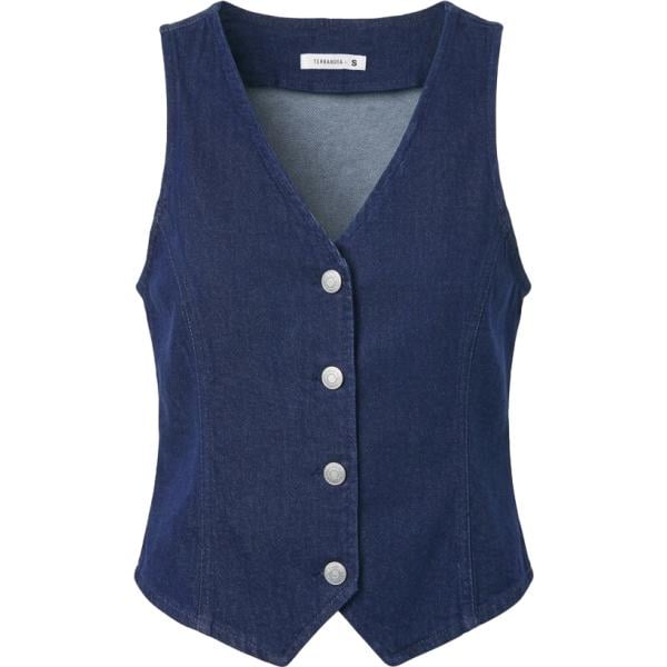 gilet Terranova blu tinta unita