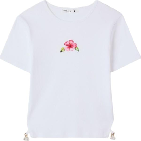 t-shirt Terranova bianco con stampe