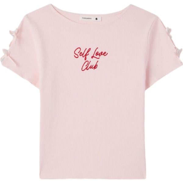 t-shirt Terranova rosa con stampe