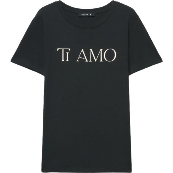 t-shirt Terranova nero con stampe