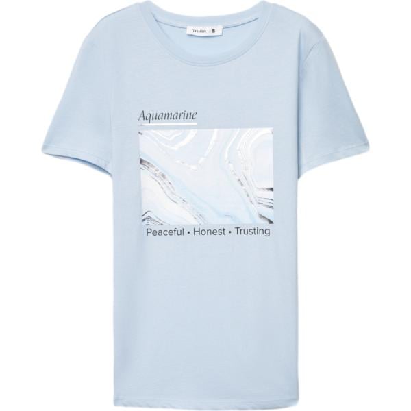 t-shirt Terranova blu con stampe