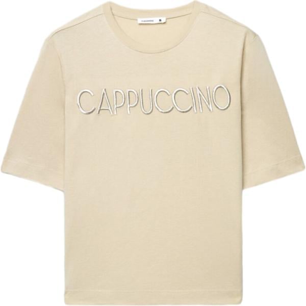 t-shirt Terranova marrone con stampe