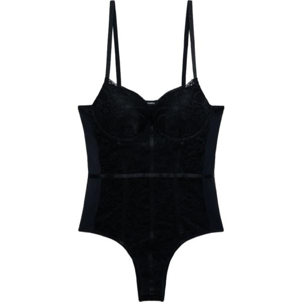 body Terranova nero tinta unita