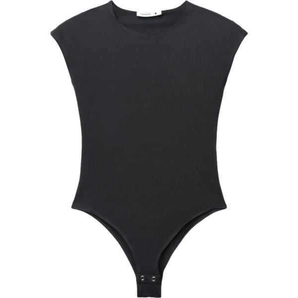 top Terranova nero tinta unita