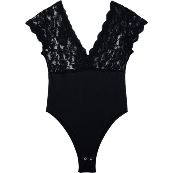 top Terranova nero tinta unita