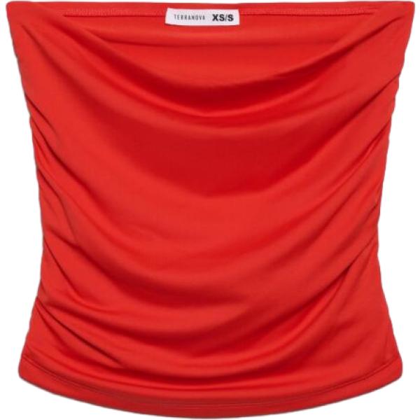 top Terranova rosso tinta unita
