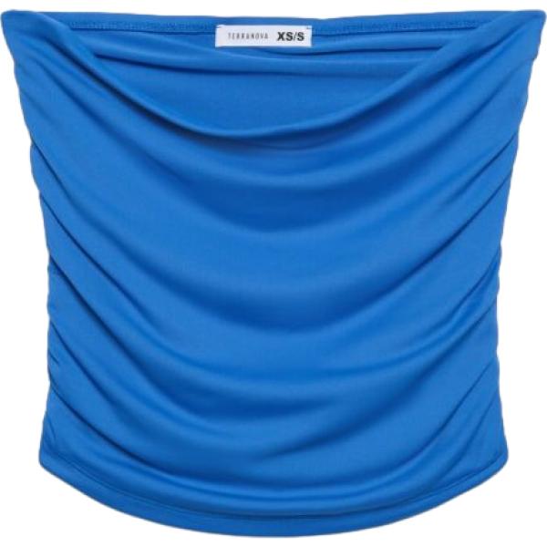 top Terranova blu tinta unita