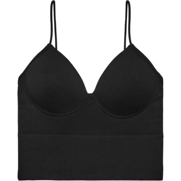 top Terranova nero tinta unita