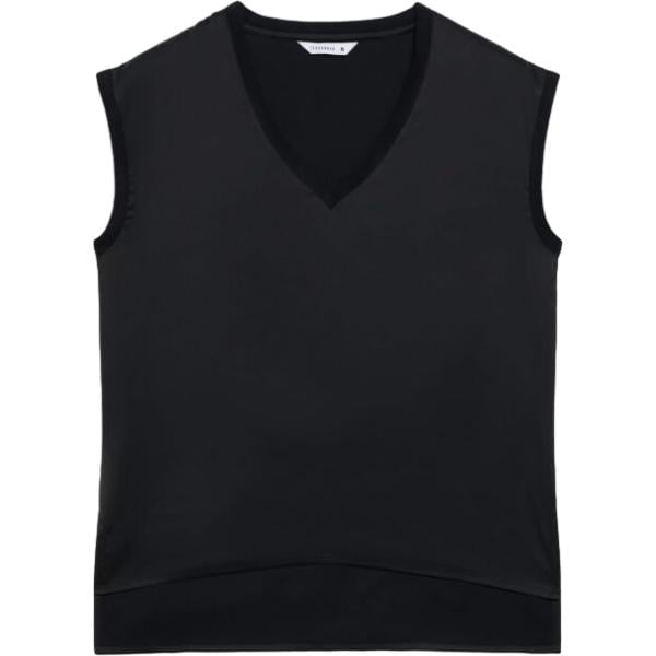 top Terranova nero tinta unita