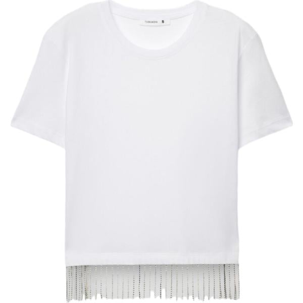 t-shirt Terranova bianco tinta unita