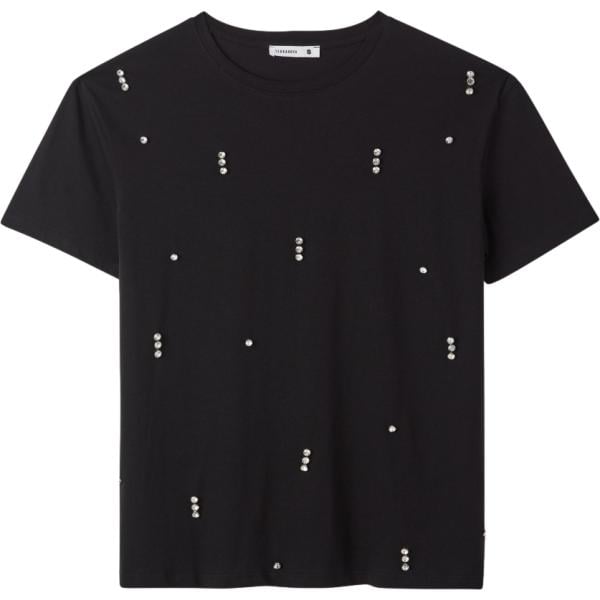 t-shirt Terranova nero tinta unita