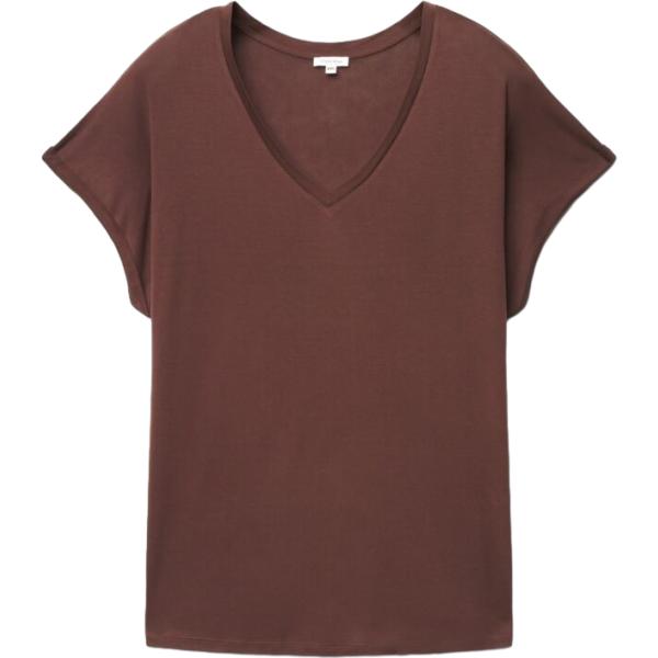 t-shirt Terranova marrone tinta unita