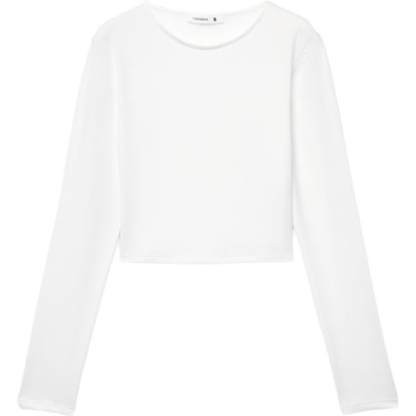 t-shirt Terranova bianco tinta unita