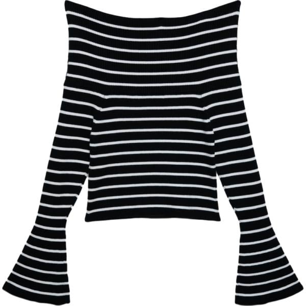 maglieria Terranova nero a righe