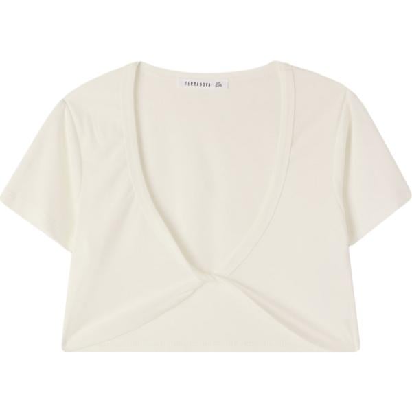 top Terranova bianco tinta unita