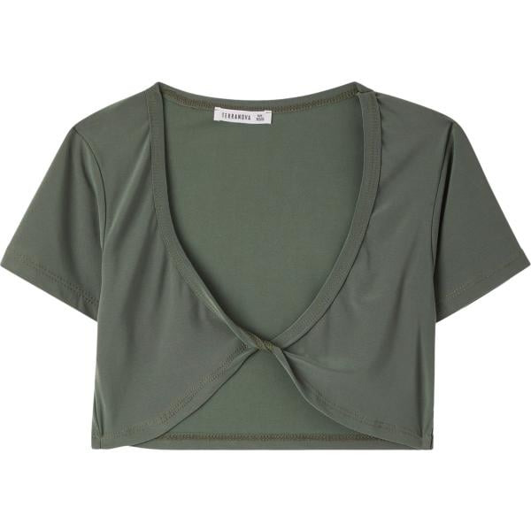 top Terranova grigio tinta unita
