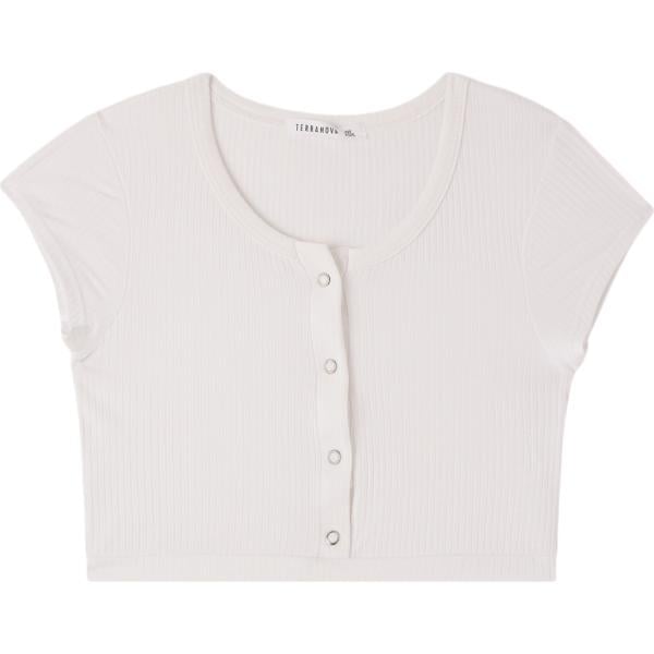 top Terranova bianco tinta unita