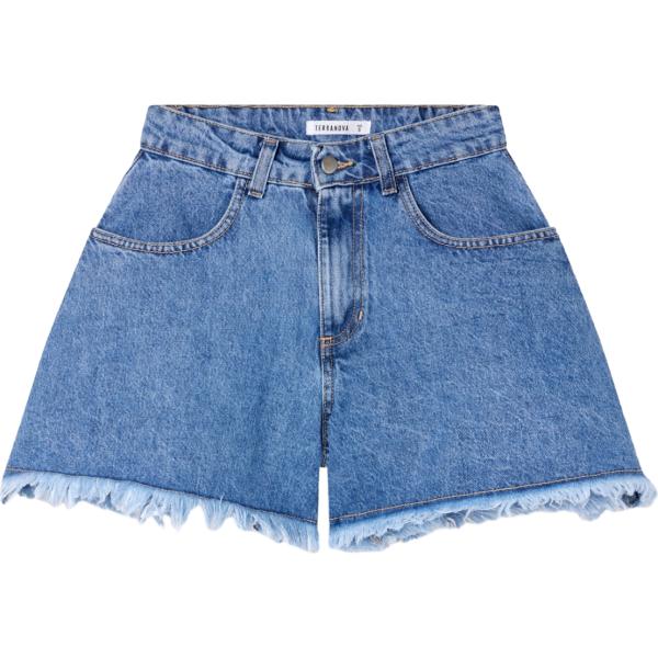shorts Terranova blu tinta unita