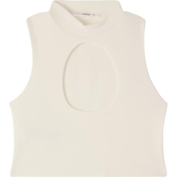 top Terranova bianco tinta unita