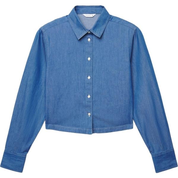 camicie Terranova blu tinta unita