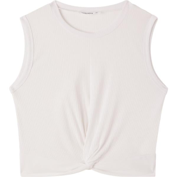 top Terranova bianco tinta unita