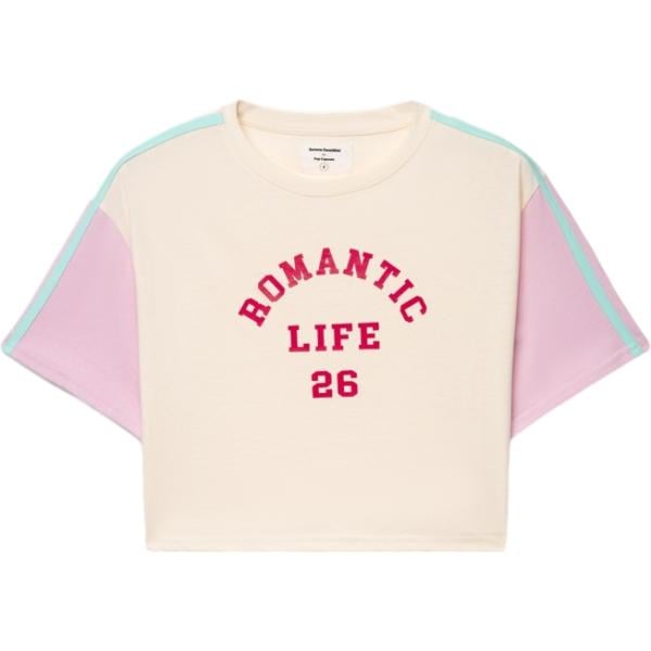 t-shirt Terranova rosa con stampe
