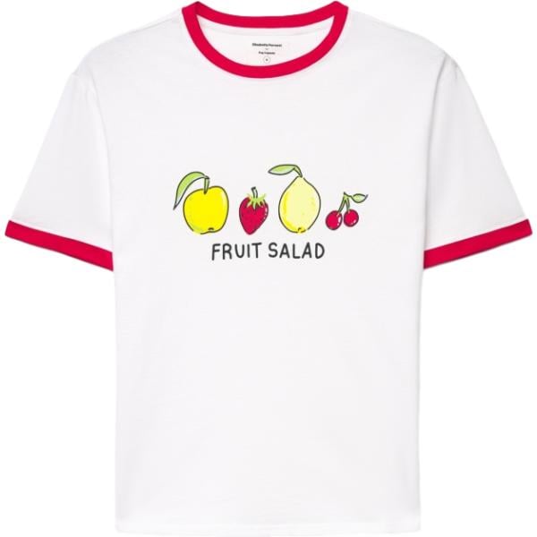 t-shirt Terranova bianco con stampe