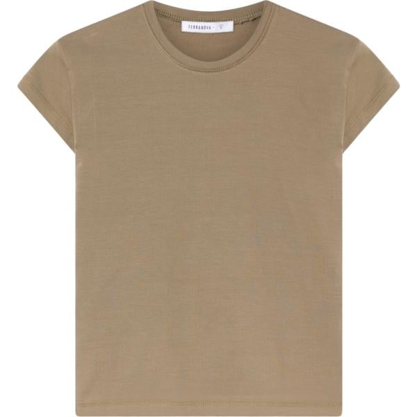t-shirt Terranova marrone tinta unita