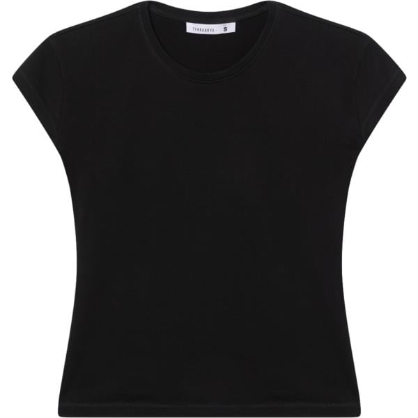 t-shirt Terranova nero tinta unita