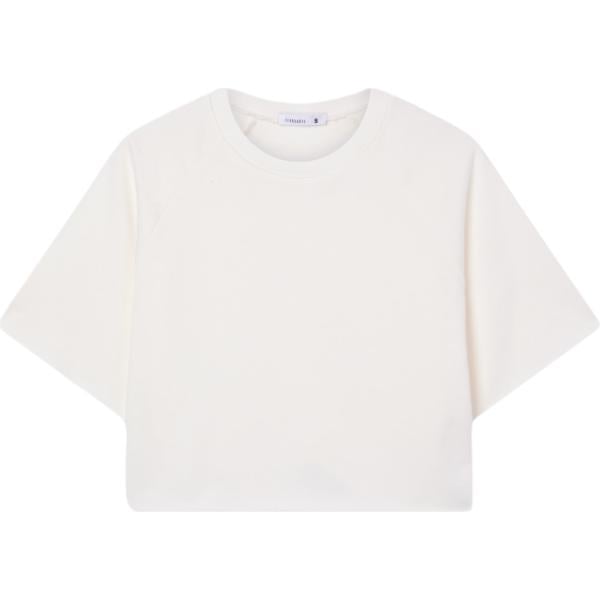 t-shirt Terranova bianco tinta unita