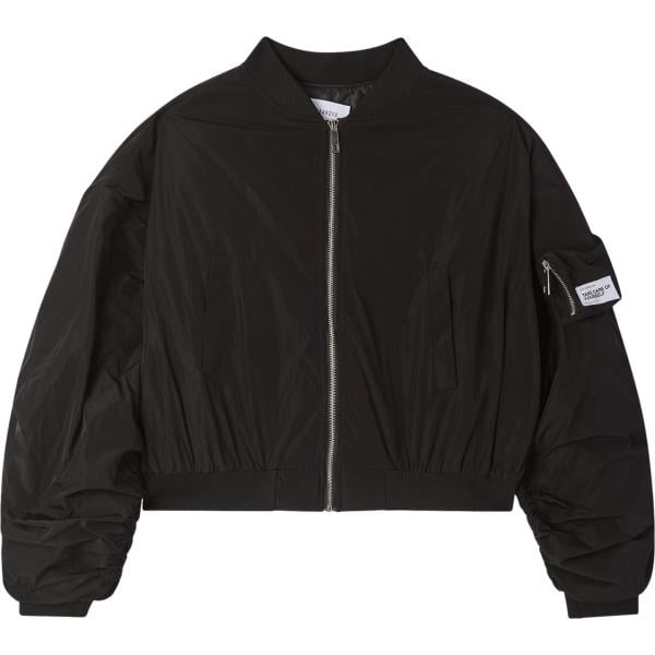 bomber Terranova nero tinta unita
