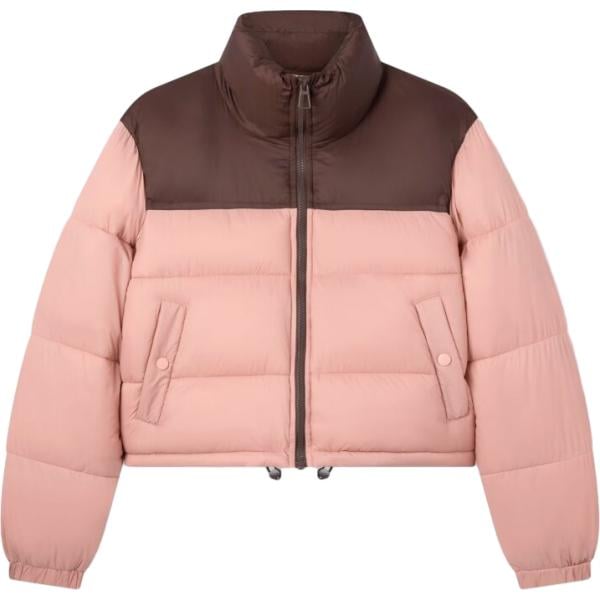 Giacca da donna in rosa chiaro collo alto corto a maniche lunghe con zip Terranova Terranova