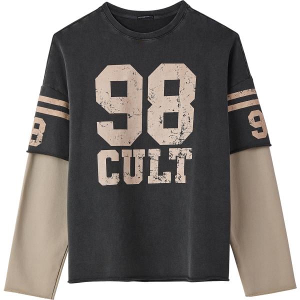 felpe Terranova grigio con stampe