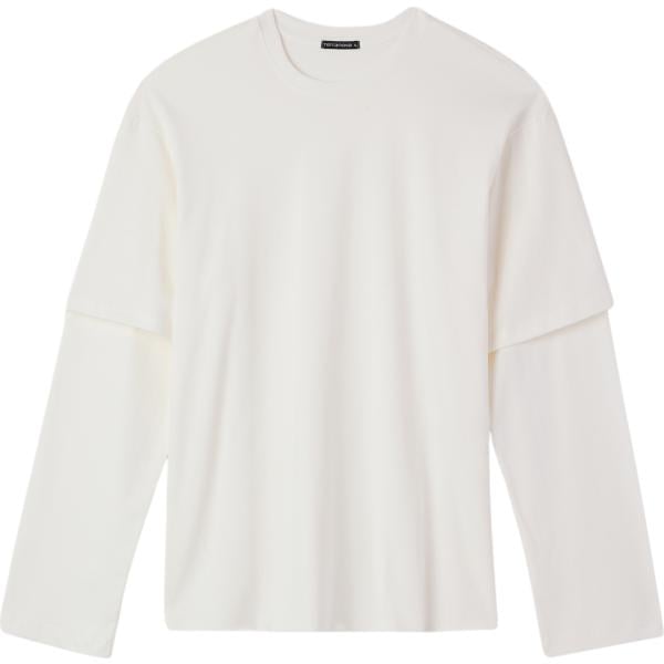 t-shirt Terranova bianco tinta unita