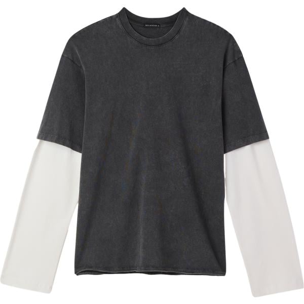 t-shirt Terranova grigio tinta unita