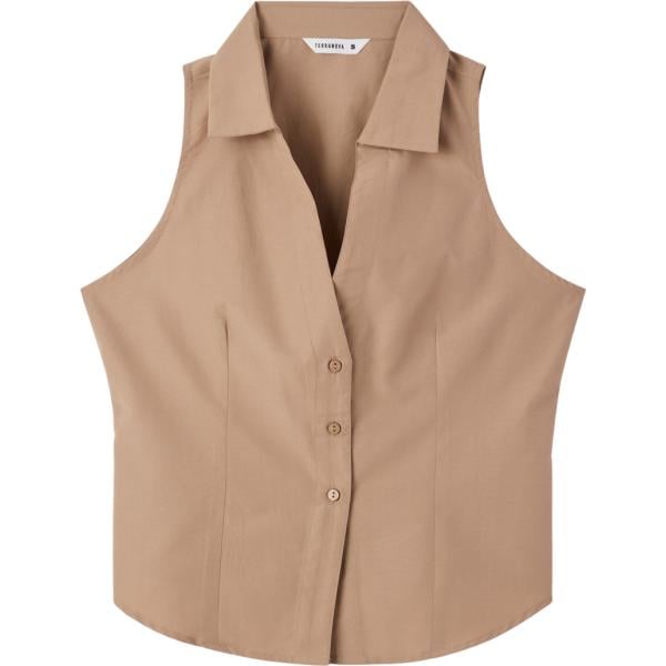 top Terranova marrone tinta unita