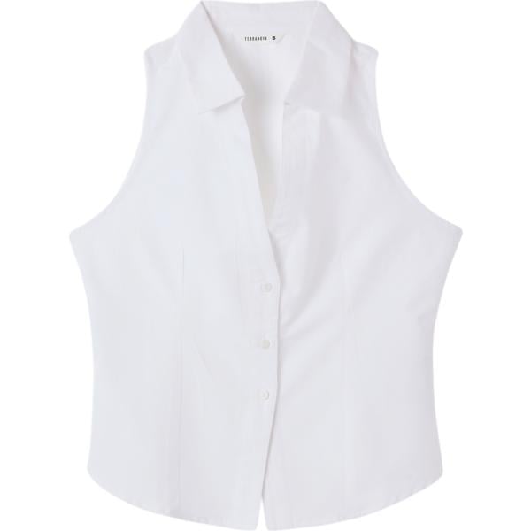 top Terranova bianco tinta unita