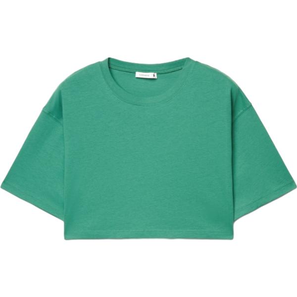 t-shirt Terranova verde tinta unita