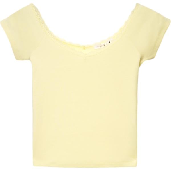 t-shirt Terranova giallo tinta unita