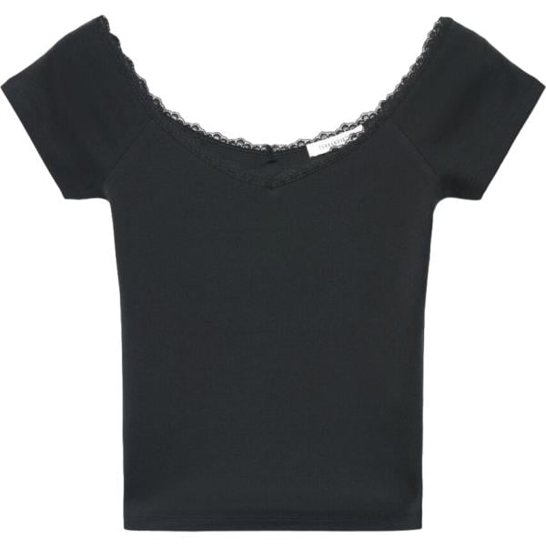 t-shirt Terranova nero tinta unita
