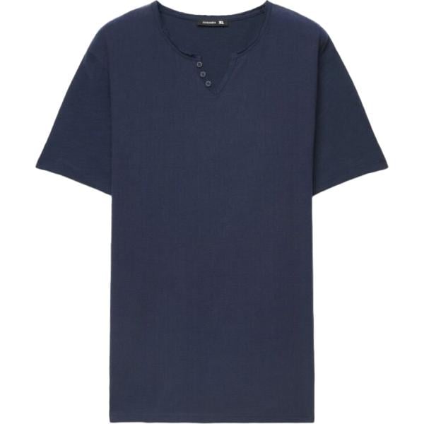 t-shirt Terranova blu tinta unita
