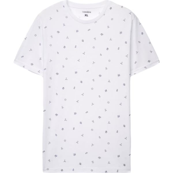 t-shirt Terranova bianco con stampe