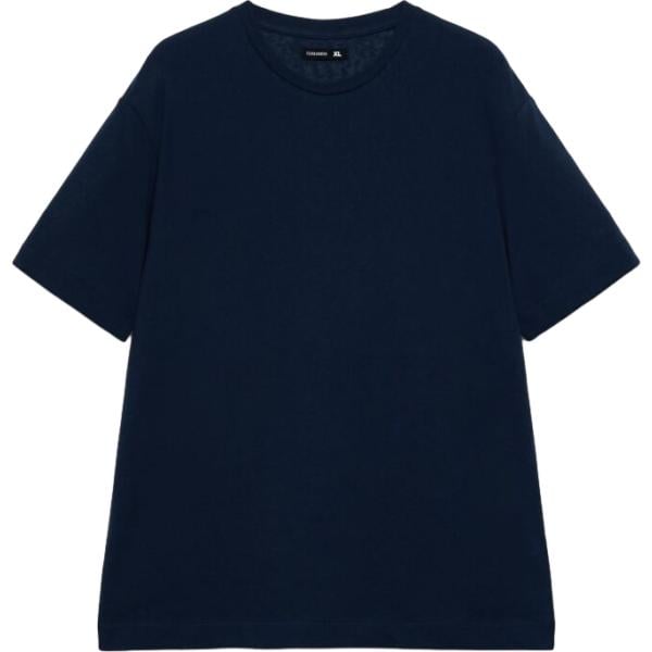t-shirt Terranova blu tinta unita