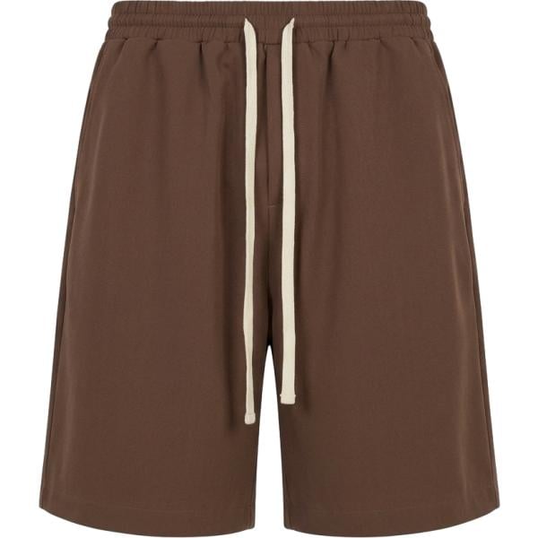 pantaloni corti Terranova marrone tinta unita