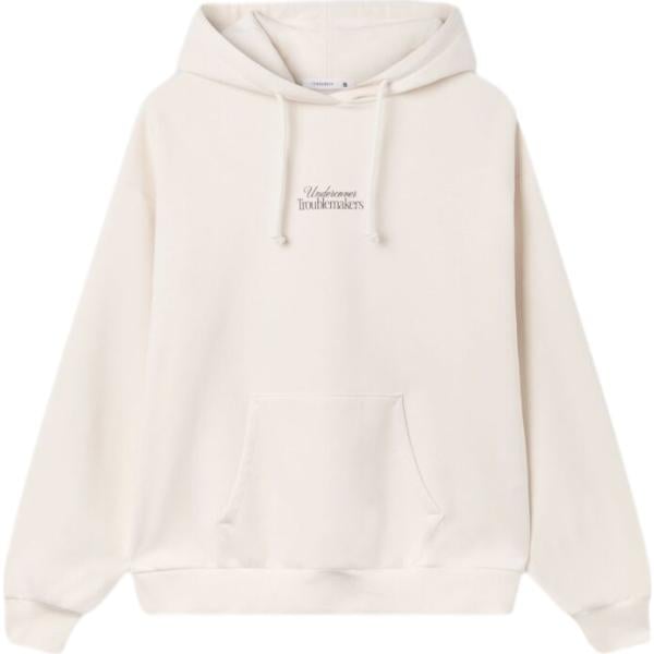 Felpa con cappuccio da donna in bianco avorio con stampe collo con cappuccio con zip Terranova Terranova