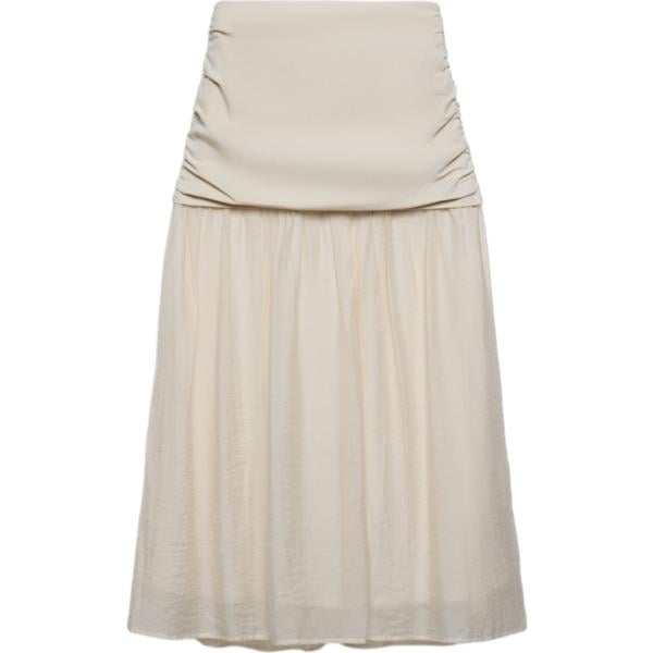 gonne longuette Terranova bianco tinta unita